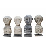 PRIMITIV NATURAL STONE STATUE ON STAND - DECOR OBJECTS